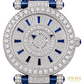 Title Page Franck Muller Double Mystery 18K White Gold Diamond & Blue Sapphi