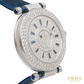 Title Page Franck Muller Double Mystery 18K White Gold Diamond & Blue Sapphi