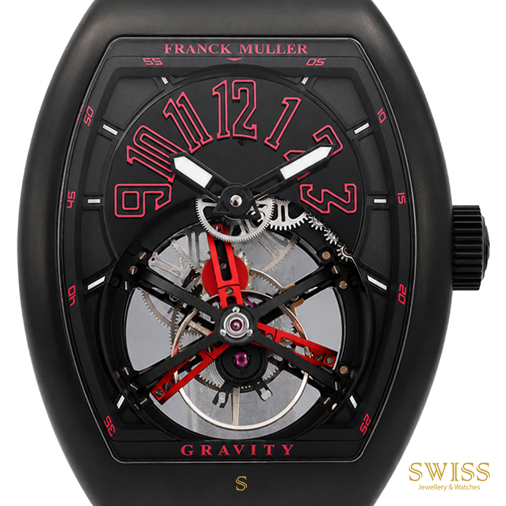 Franck Muller Vanguard Gravity Tourbillon Titanium Black & Red