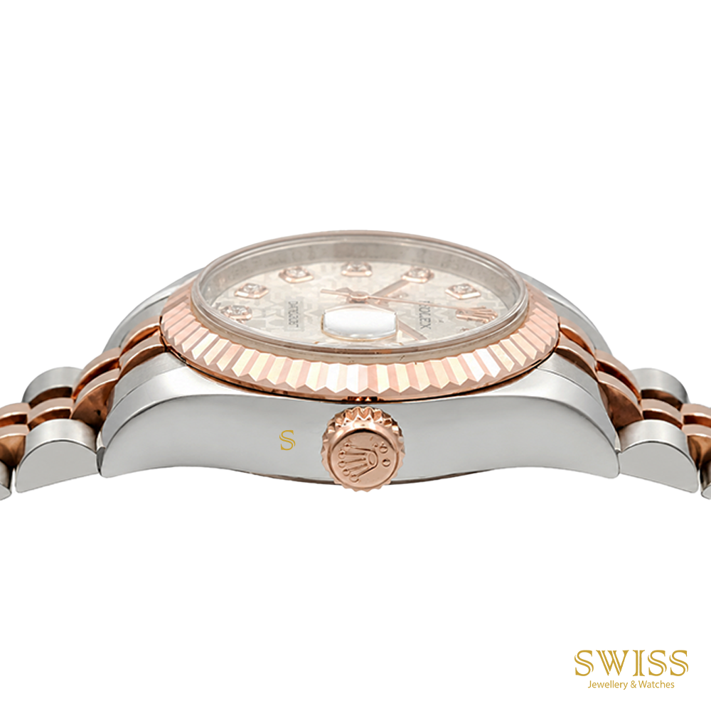 Rolex Lady-Datejust 26 Everose Rolesor Silver Jubilee Diamond Dial