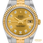 Rolex Lady-Datejust 26 Yellow Rolesor Champagne Diamond Dial