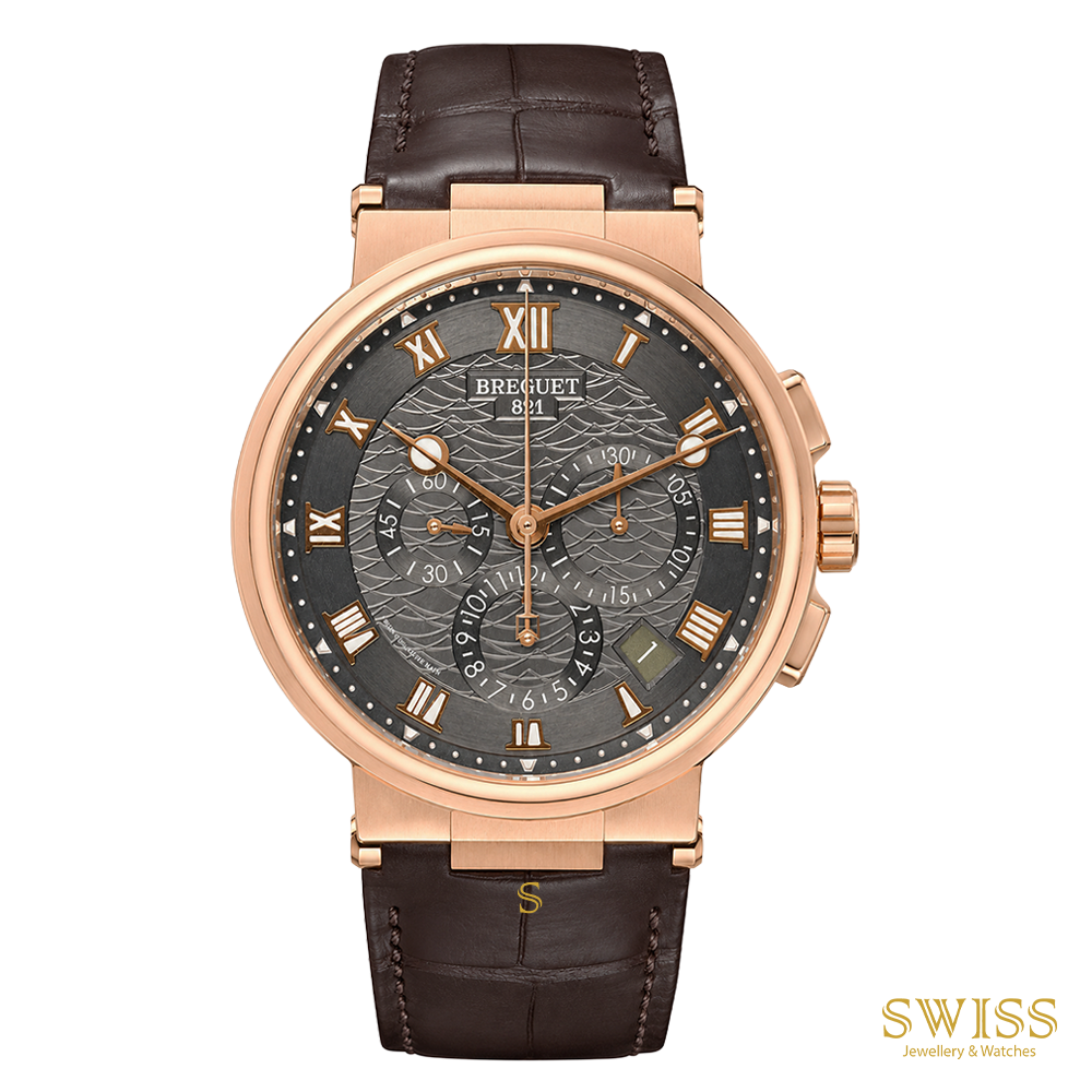 Breguet Marine Chronographe 5527 Rose Gold Brown Dial