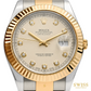 Rolex Datejust II 41 Yellow Rolesor Silver Diamond Dial