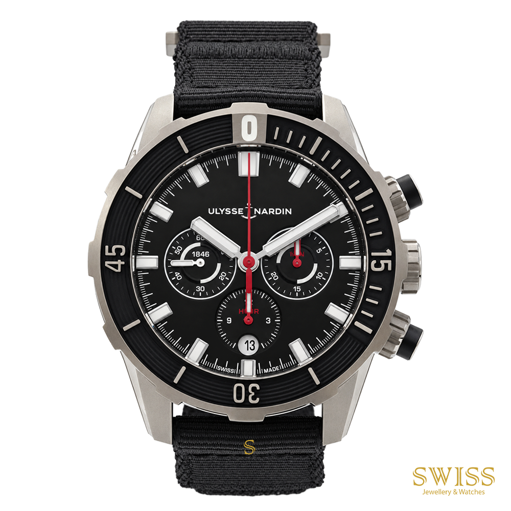 Ulysse Nardin Diver Chronograph 44mm Black Dial Titanium Watch