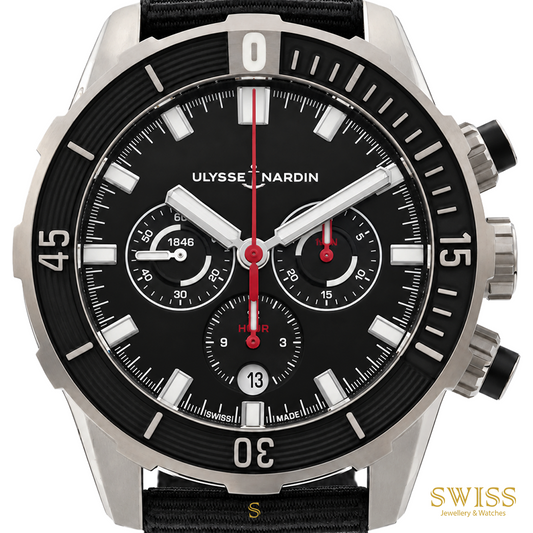 Ulysse Nardin Diver Chronograph 44mm Black Dial Titanium Watch