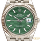 Rolex Datejust 41 Fluted Bezel Mint Green Motif Dial Jubilee Watch