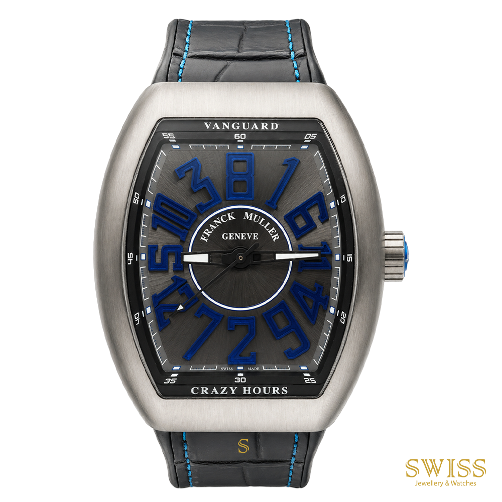 Franck Muller Vanguard Crazy Hours Titanium Blue Watch