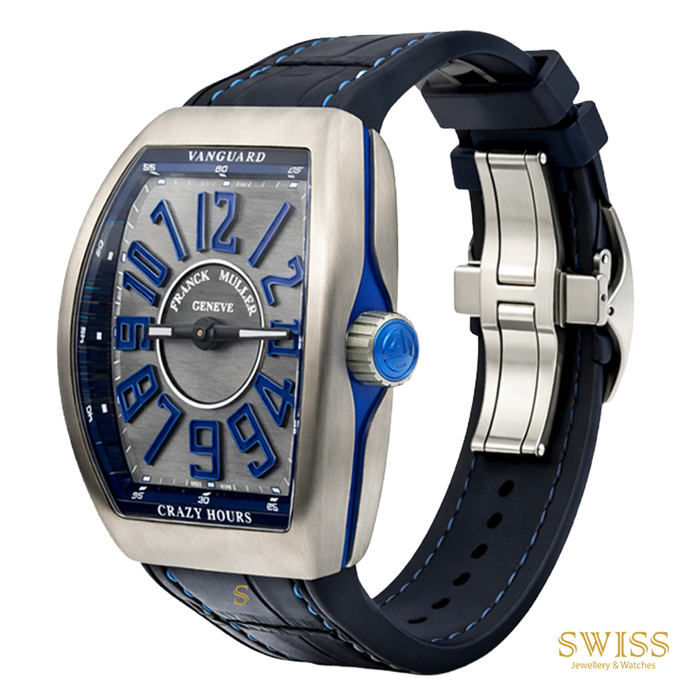 Franck Muller Vanguard Crazy Hours Titanium Blue Watch