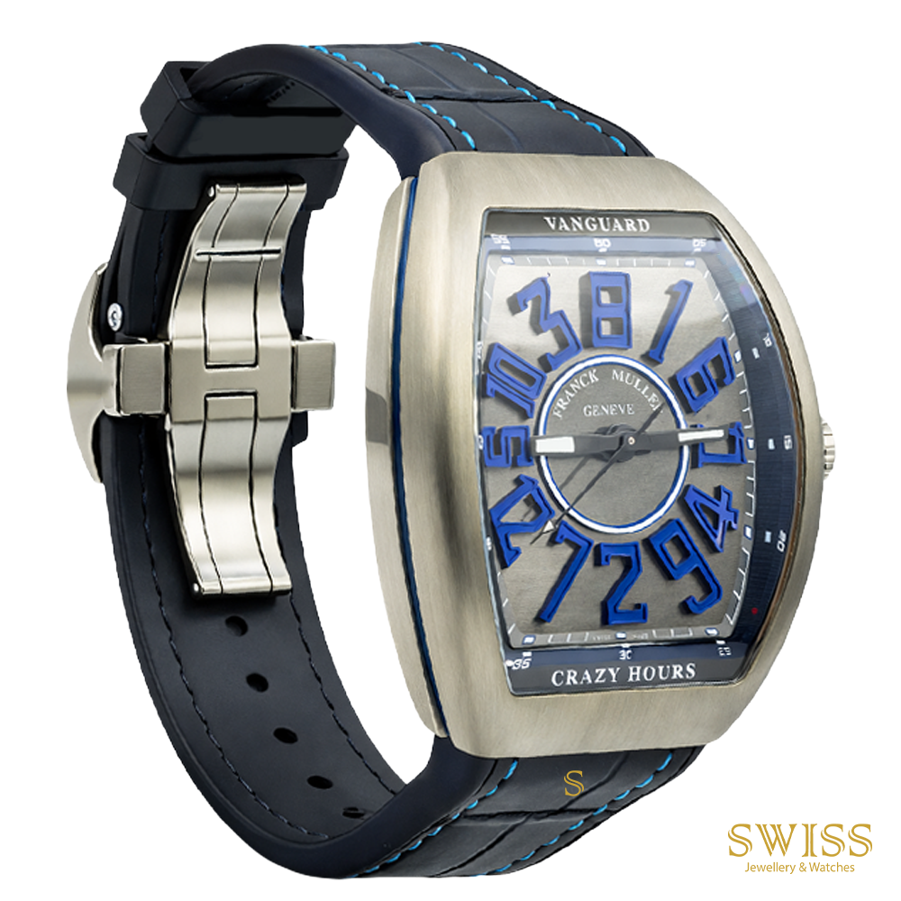 Franck Muller Vanguard Crazy Hours Titanium Blue Watch