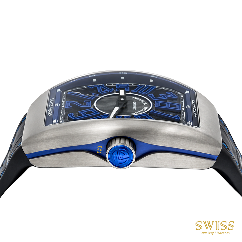 Franck Muller Vanguard Crazy Hours Titanium Blue Watch