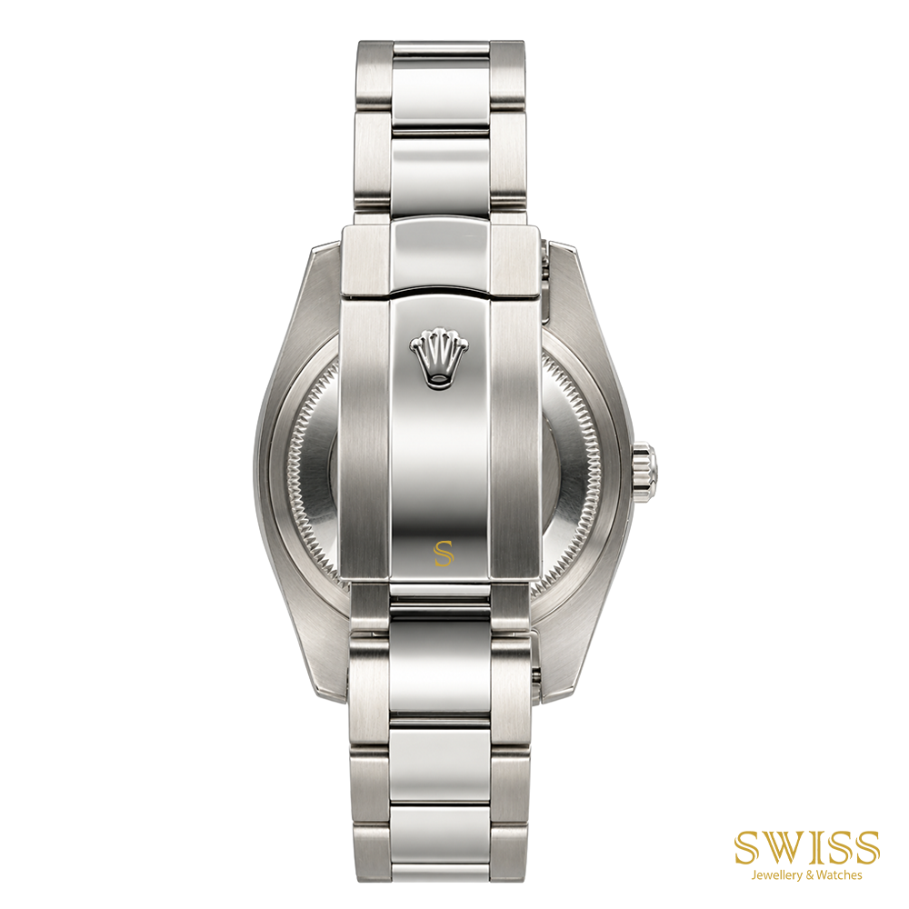 Rolex Datejust 36 White Rolesor Blue Jubilee Diamond Dial