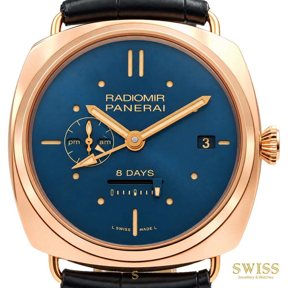 Panerai Radiomir 8 Days GMT Oro Rosso 45mm Blue Dial