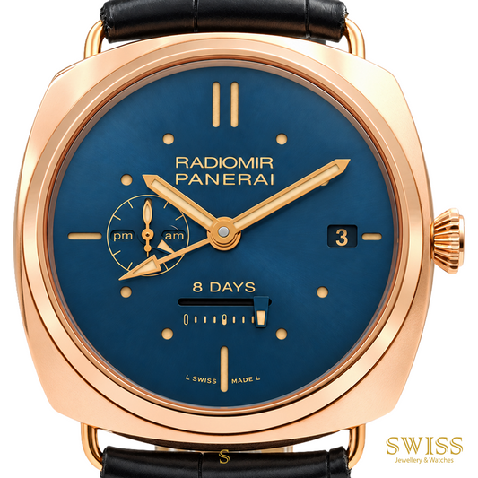 Panerai Radiomir 8 Days GMT Oro Rosso 45mm Blue Dial