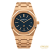 Audemars Piguet Royal Oak "Jumbo" Extra-Thin 18K Pink Gold Blue Dial