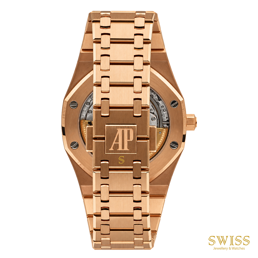 Audemars Piguet Royal Oak "Jumbo" Extra-Thin 18K Pink Gold Blue Dial