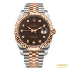 Rolex Datejust 41 Everose Rolesor Chocolate Diamond Dial