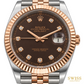 Rolex Datejust 41 Everose Rolesor Chocolate Diamond Dial