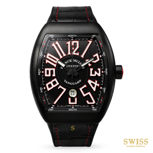Franck Muller Vanguard Black Red Automatic Watch