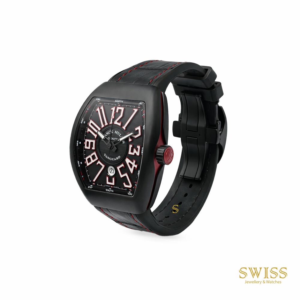 Franck Muller Vanguard Black Red Automatic Watch