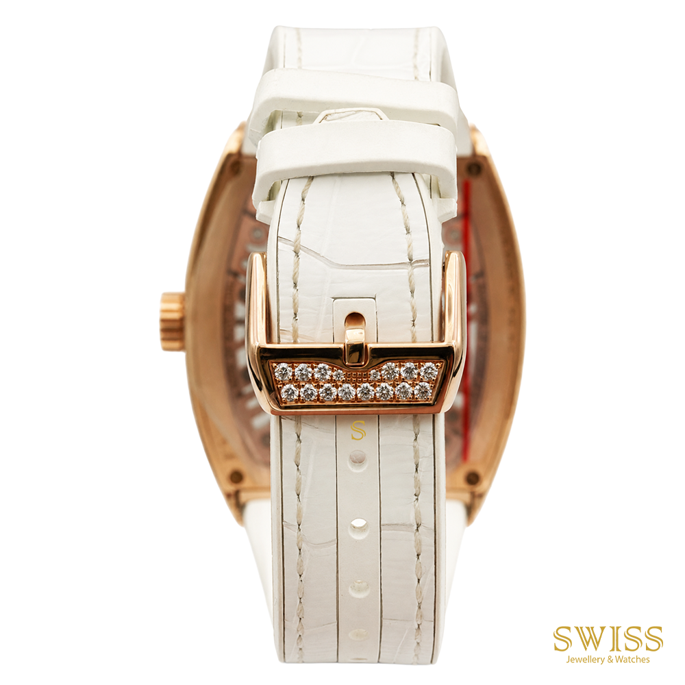 Franck Muller Vanguard Skeleton Diamond Rose Gold Watch