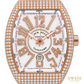 Franck Muller Vanguard Diamond Rose Gold White Dial Watch