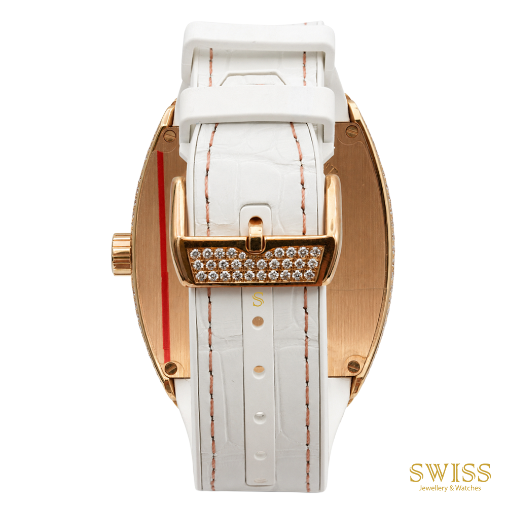 Franck Muller Vanguard Full Diamond Rose Gold Luxury Watch