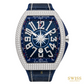 Franck Muller Vanguard Yachting Diamond Blue Steel Watch
