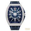 Franck Muller Vanguard Yachting Diamond Blue Steel Watch