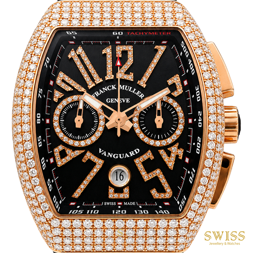 Franck Muller Vanguard Chronograph Diamond Rose Gold Watch
