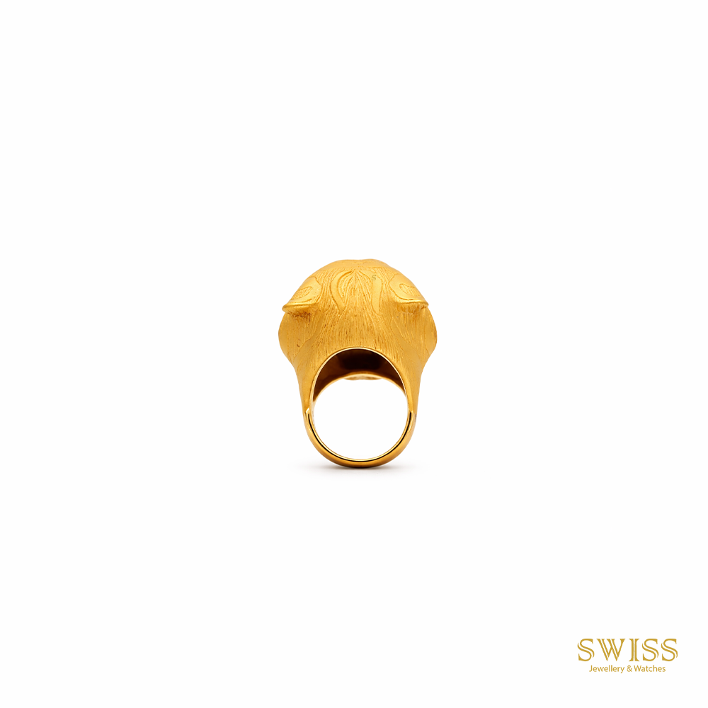 Carrera y Carrera Panther Head Gold Ring DA11902