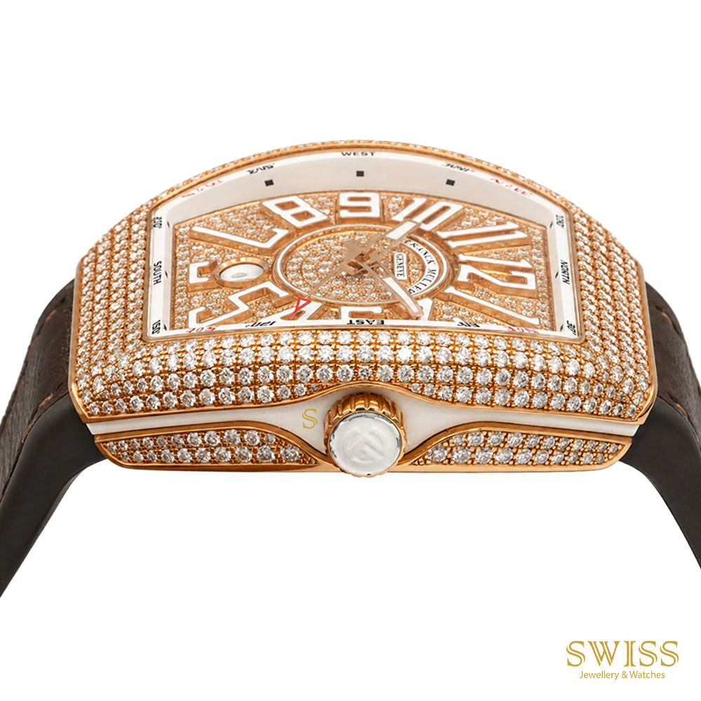 Franck Muller Vanguard Diamond Automatic Rose Gold Watch