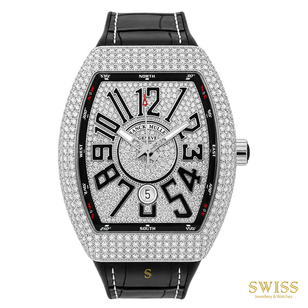 Franck Muller Vanguard Diamond Steel Automatic Watch
