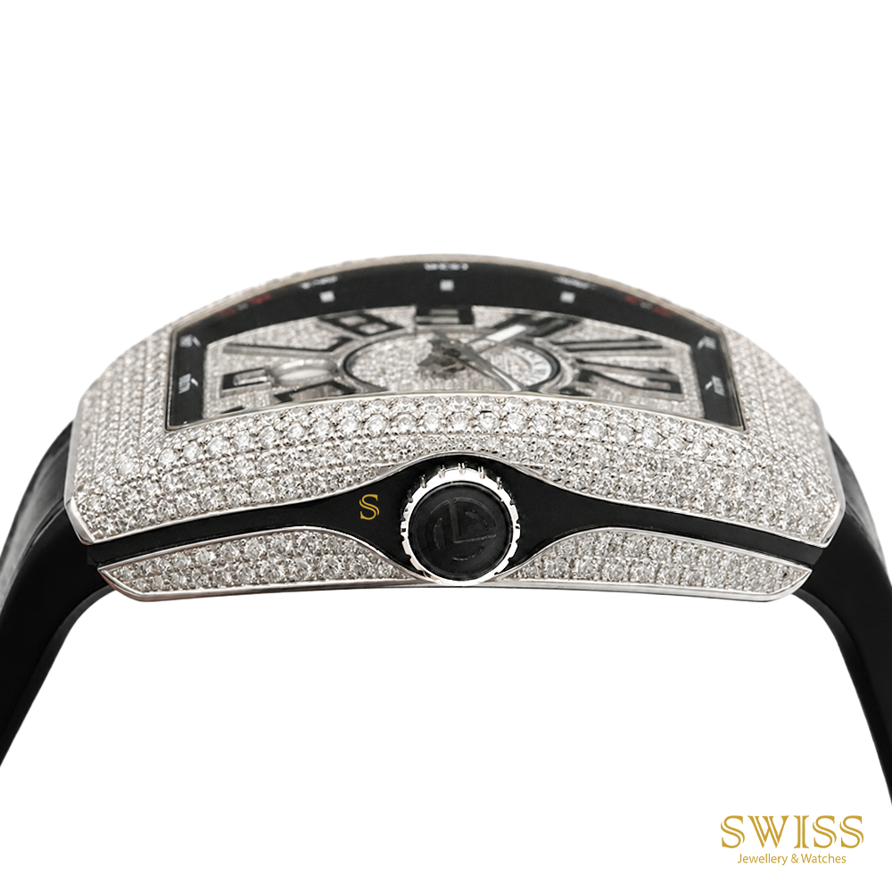 Franck Muller Vanguard Diamond Steel Automatic Watch