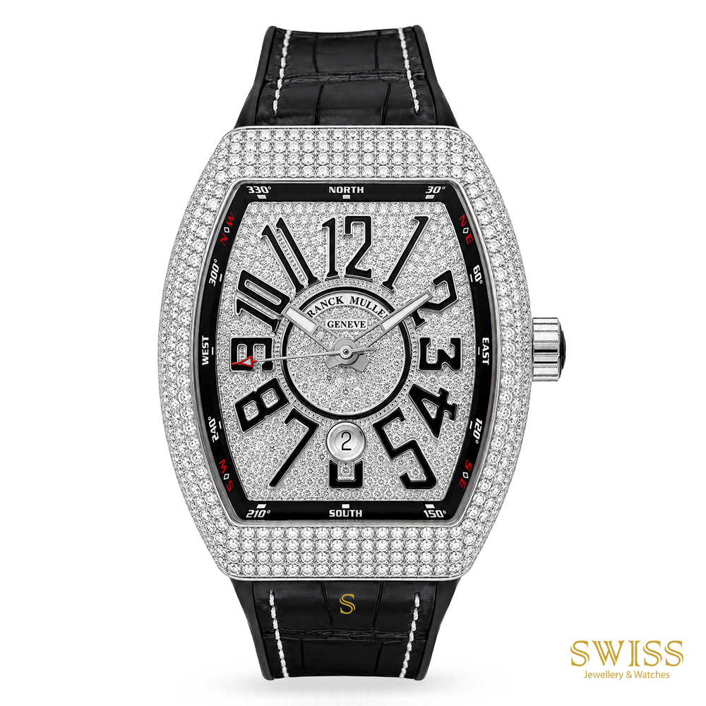 Franck Muller Vanguard Diamond Steel Automatic Watch