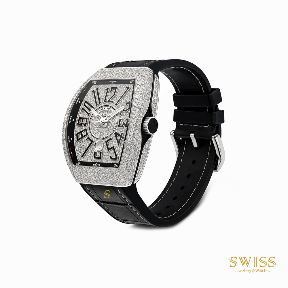 Franck Muller Vanguard Diamond Steel Automatic Watch