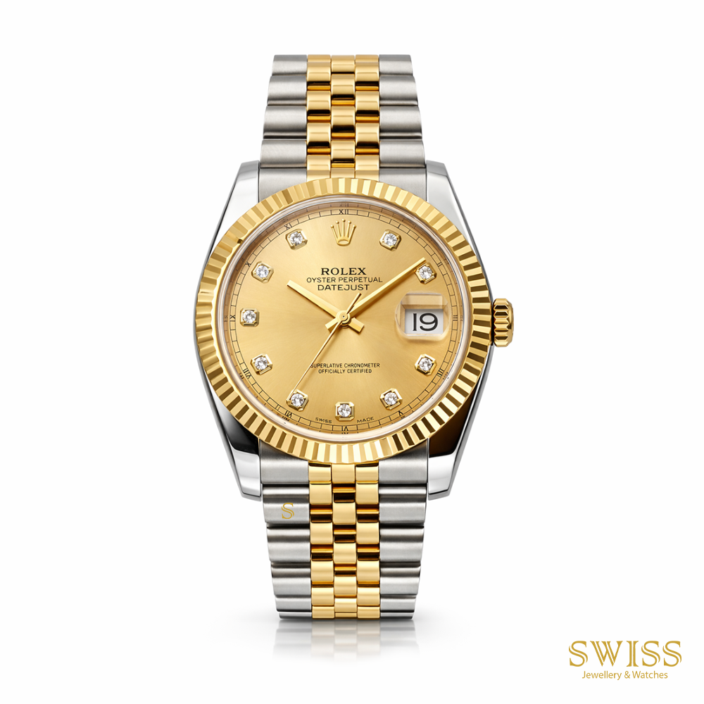 Rolex Datejust 41 Champagne Diamond Dial Watch