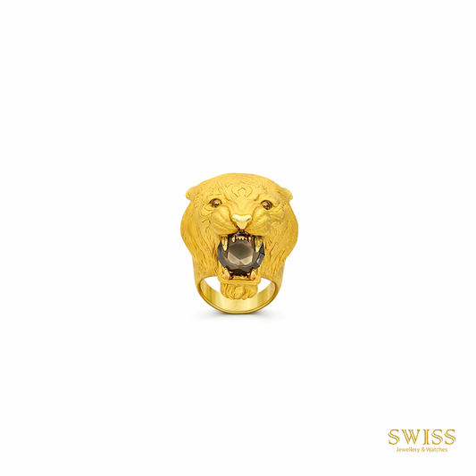 Carrera y Carrera Panther Head Gold Ring DA11902