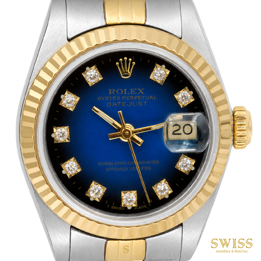 Rolex Lady Datejust Blue Diamond Dial Jubilee