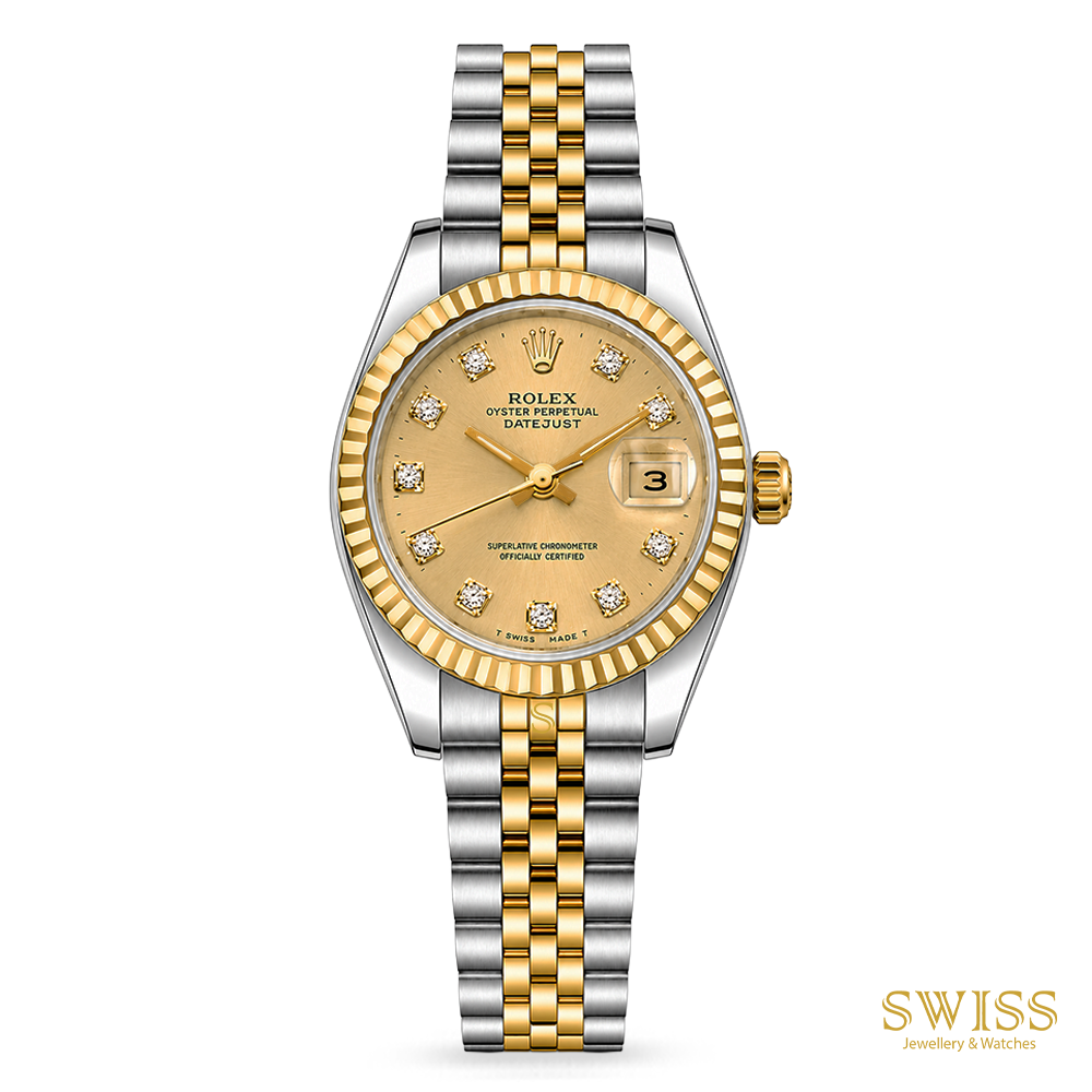 Rolex Lady Datejust Champagne Diamond Dial Jubilee