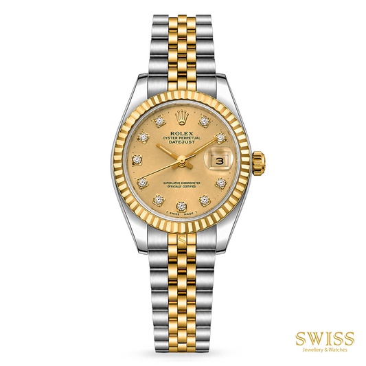 Rolex Lady Datejust Champagne Diamond Dial Jubilee