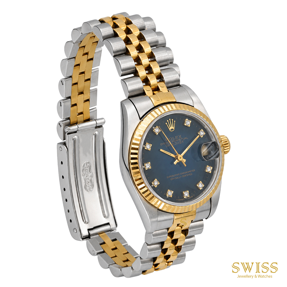 Rolex Lady Datejust Blue Diamond Dial Jubilee