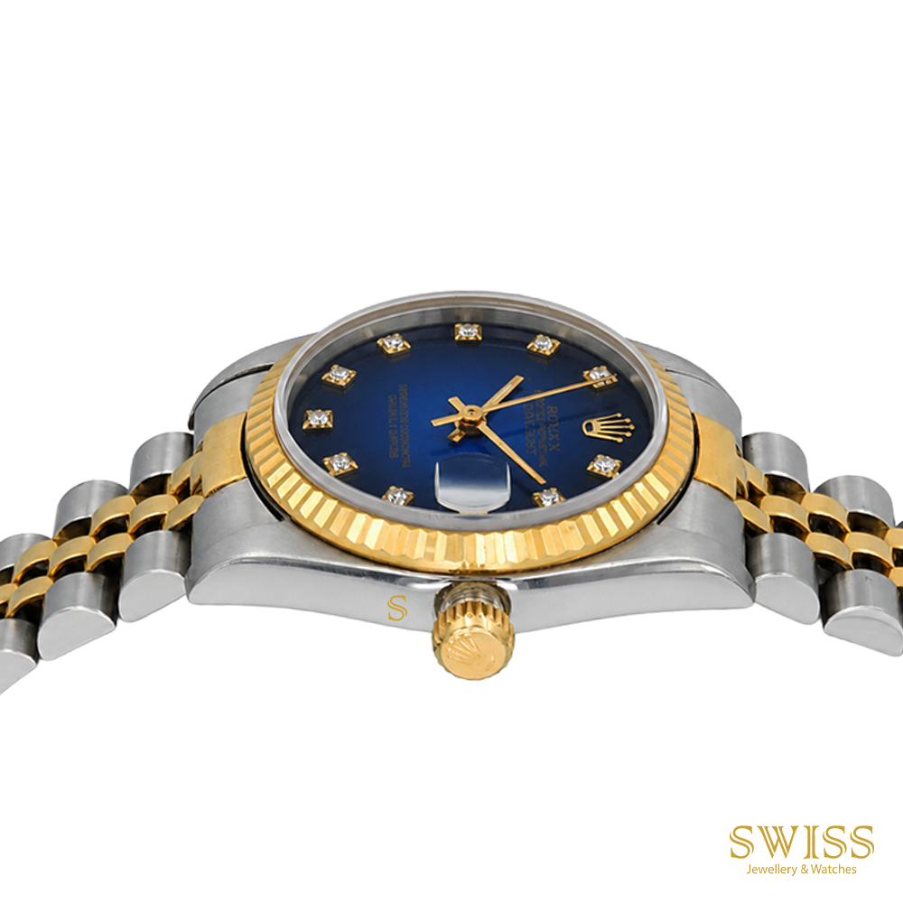 Rolex Lady Datejust Blue Diamond Dial Jubilee
